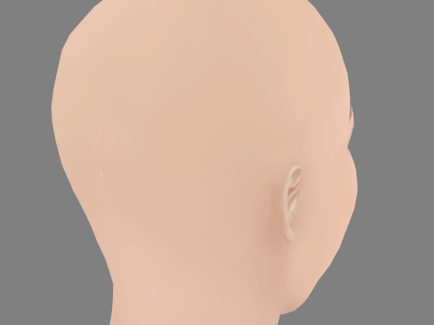 Ariana DeBose Head - No Hair - Low poly head for game Modelo 3D
