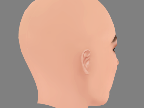 Ariana Greenblatt Head - Tanpa Rambut - Kepala poli rendah untuk permainan Model 3D