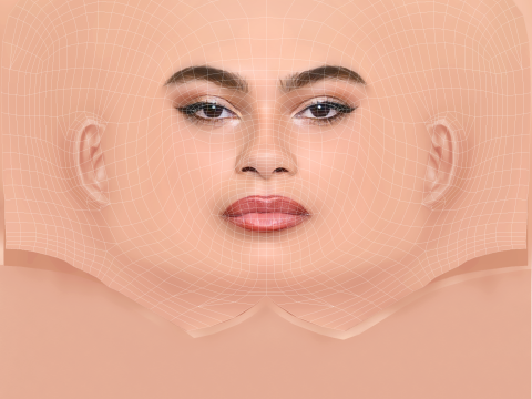 Ariana Greenblatt Head - Tanpa Rambut - Kepala poli rendah untuk permainan Model 3D