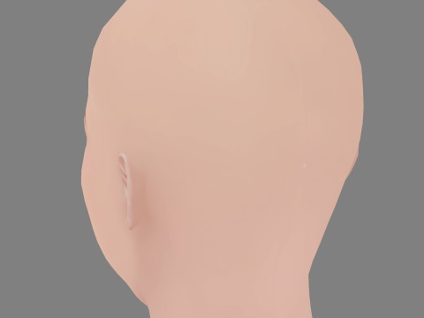 Ashleigh Cummings Head - No Hair - Low poly head for game 3D Model