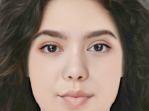 Aulii Cravalho Head - No Hair - Low poly head for game 3D Model