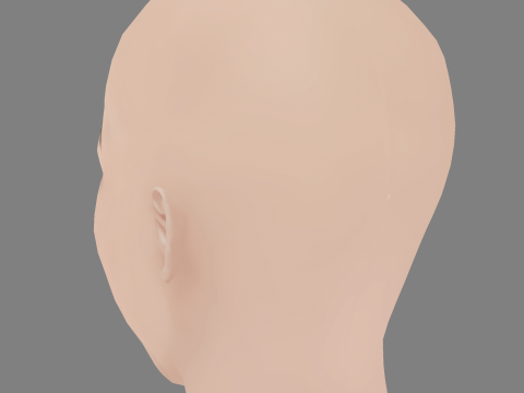 Aulii Cravalho Head - No Hair - Low poly head for game 3D Модель