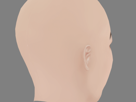 Aulii Cravalho Head - No Hair - Low poly head for game 3D Модель