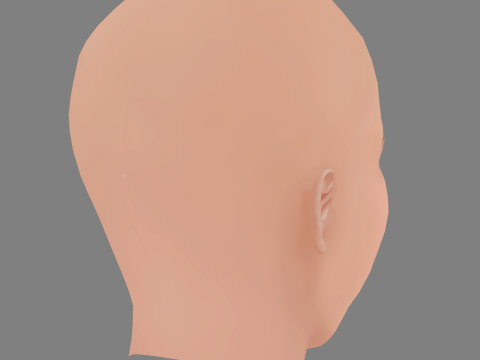 Aura Garrido Head - No Hair - Low poly head for game 3D Model