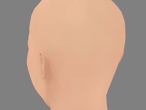 Aurora Giovinazzo Head - No Hair - Low poly head for game 3D Model