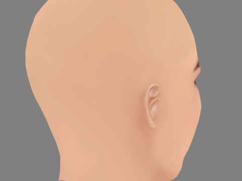 Aurora Giovinazzo Head - No Hair - Low poly head for game 3D Model