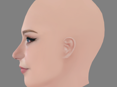 Aviva Mongillo Head - No Hair - Low poly head for game Modello 3D