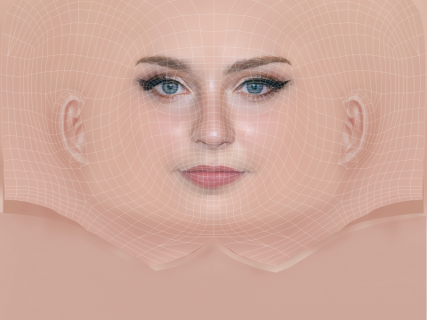 Aviva Mongillo Head - No Hair - Low poly head for game Modello 3D
