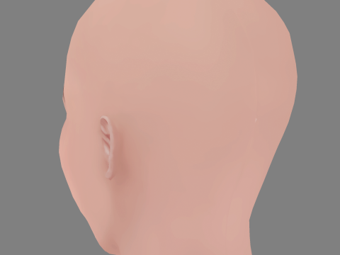 Bailee Madison Head - No Hair - Low poly head for game Modelo 3D