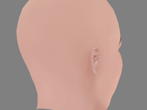 Bailee Madison Head - No Hair - Low poly head for game Modelo 3D