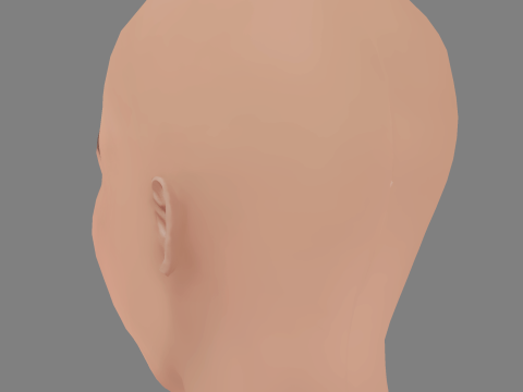 Begona Vargas Head - No Hair - Low poly head for game Modello 3D