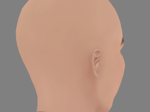Begona Vargas Head - No Hair - Low poly head for game Modello 3D