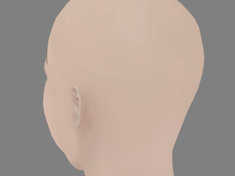 Bella Heathcote Head - No Hair - Low poly head for game 3D Model