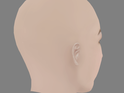 Bella Heathcote Head - No Hair - Low poly head for game 3D Model