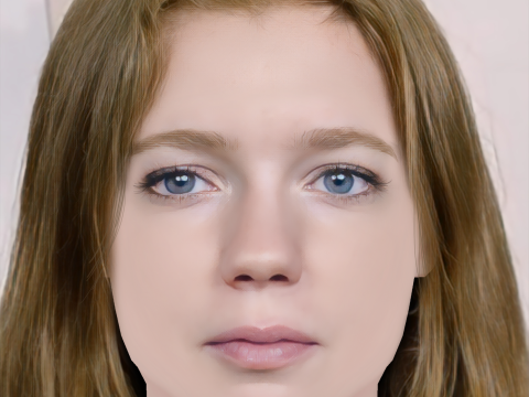 Bella Lack Head - No Hair - Low poly head for game 3D Model