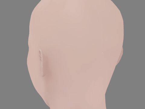 Bella Lack Head - No Hair - Low poly head for game 3D Model