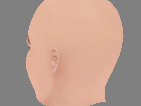 Bella Ramsey Head - No Hair - Low poly head for game Modelo 3D