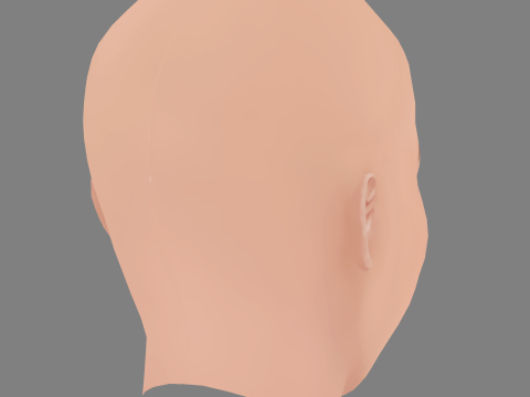 Bella Ramsey Head - No Hair - Low poly head for game Modelo 3D