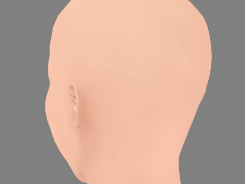 Benedetta Porcaroli Head - No Hair - Low poly head for game Modelo 3D