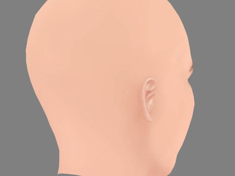Benedetta Porcaroli Head - No Hair - Low poly head for game Modelo 3D