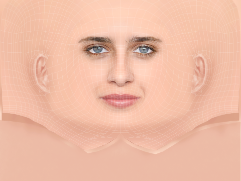 Benedetta Porcaroli Head - No Hair - Low poly head for game Modelo 3D