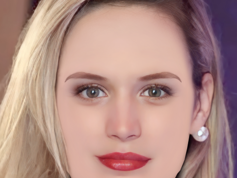 Bianca Bin Head - No Hair - Low poly head for game Modelo 3D
