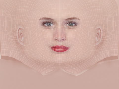Bianca Bin Head - No Hair - Low poly head for game 3D 모델