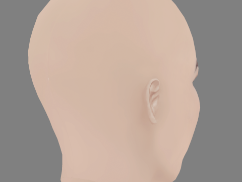 Blanca Suarez Head - No Hair - Low poly head for game 3D Model