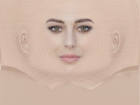 Blanca Suarez Head - No Hair - Low poly head for game 3D Model