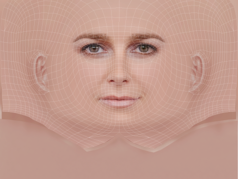 Bojana Novakovic Head - No Hair - Low poly head for game 3D Model