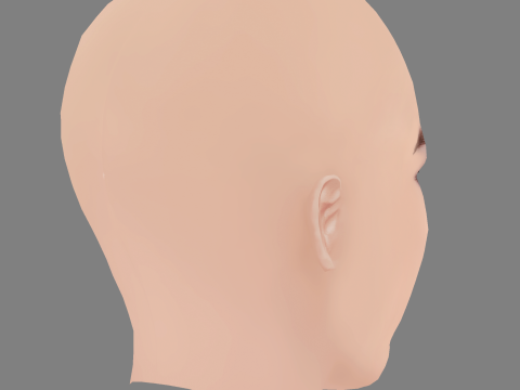 Brianna Hildebrand Head - No Hair - Low poly head for game 3D 模型
