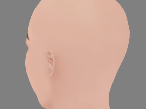 Brittany OGrady Head - No Hair - Low poly head for game Modèle 3D