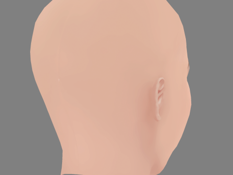 Bruna Marquezine Head - No Hair - Low poly head for game 3D 모델