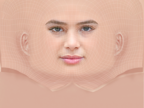 Bruna Marquezine Head - No Hair - Low poly head for game 3D 모델