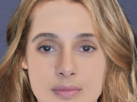 Camila Pitanga Head - No Hair - Low poly head for game 3D Model