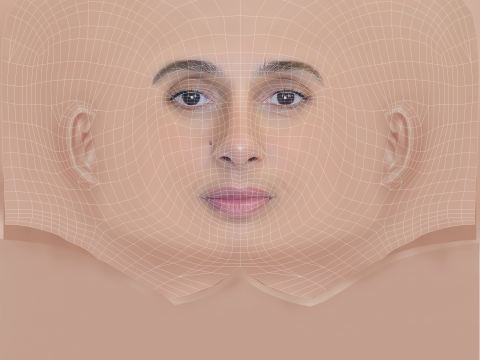 Camila Pitanga Head - No Hair - Low poly head for game 3D Model