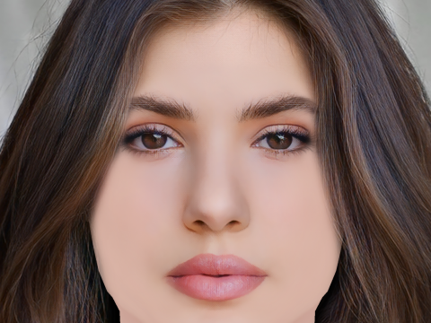 Camila Queiroz Head - No Hair - Low poly head for game 3D Model