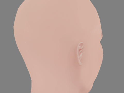 Camila Queiroz Head - No Hair - Low poly head for game Modelo 3D