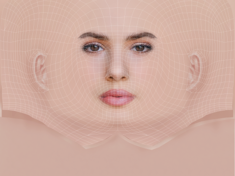 Camila Queiroz Head - No Hair - Low poly head for game Modelo 3D