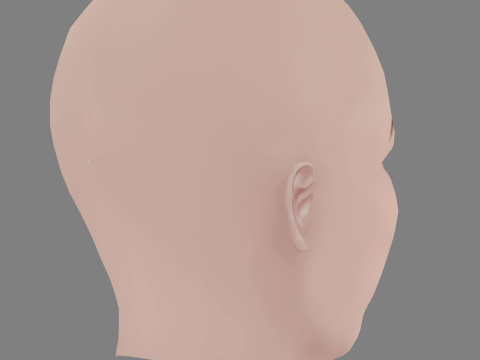 Camila Sodi Head - No Hair - Low poly head for game Modelo 3D