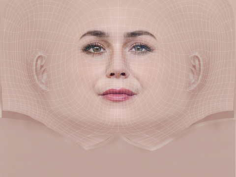 Camila Sodi Head - No Hair - Low poly head for game Modelo 3D