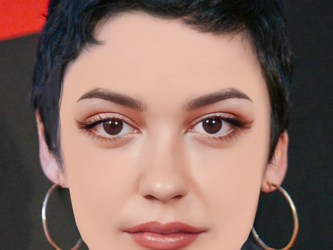 Carla Diaz Head - No Hair - Low poly head for game 3D Model