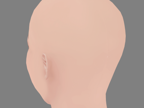 Carla Diaz Head - No Hair - Low poly head for game Model 3D