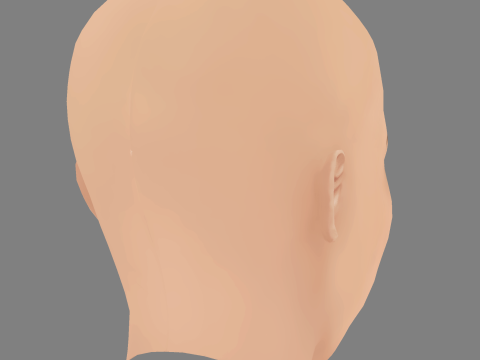 Carolina Crescentini Head - No Hair - Low poly head for game Modelo 3D