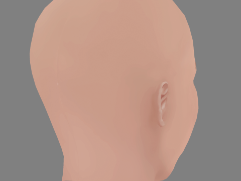 Carolina Dieckmann Head - No Hair - Low poly head for game 3D-Modell