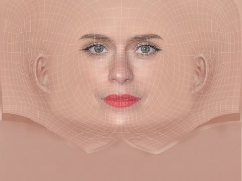 Carolina Dieckmann Head - No Hair - Low poly head for game 3D-Modell