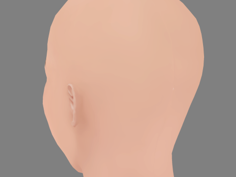 Charlotte Le Bon Head - No Hair - Low poly head for game Model 3D