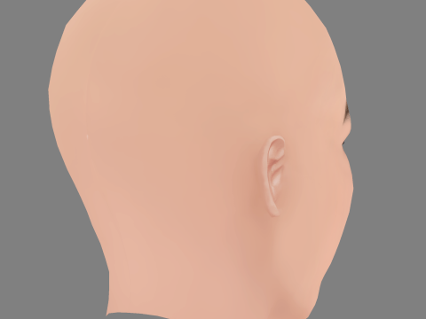 Charlotte Le Bon Head - No Hair - Low poly head for game Model 3D