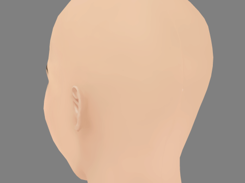 Chloe Bayliss Head - No Hair - Low poly head for game 3D Model