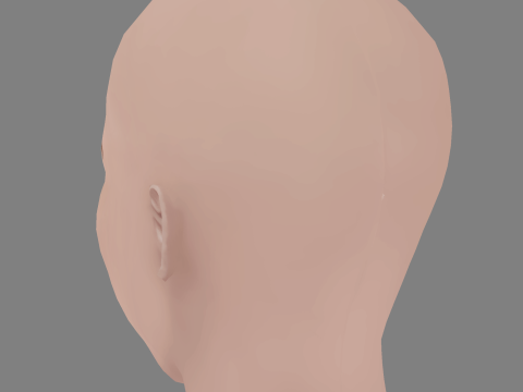 Christa Theret Head - No Hair - Low poly head for game Modelo 3D